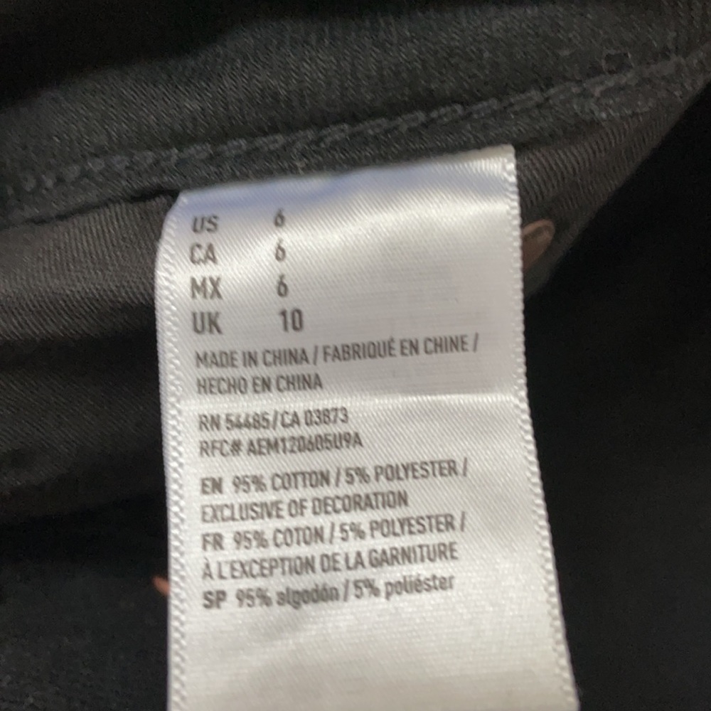 American Eagle black distressed denim skirt - Picture 3 of 5